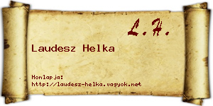Laudesz Helka névjegykártya